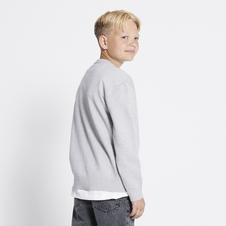 Fine-knit sweater "Ruben star" Grey Melange